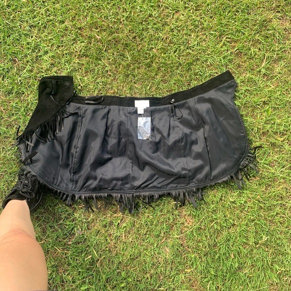 Cache real leather fringe skirt - Picture 12 of 12